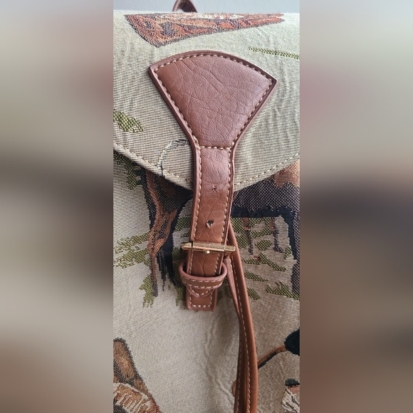Horse Equestrian Backpack vintage Style - Picture 5 of 12